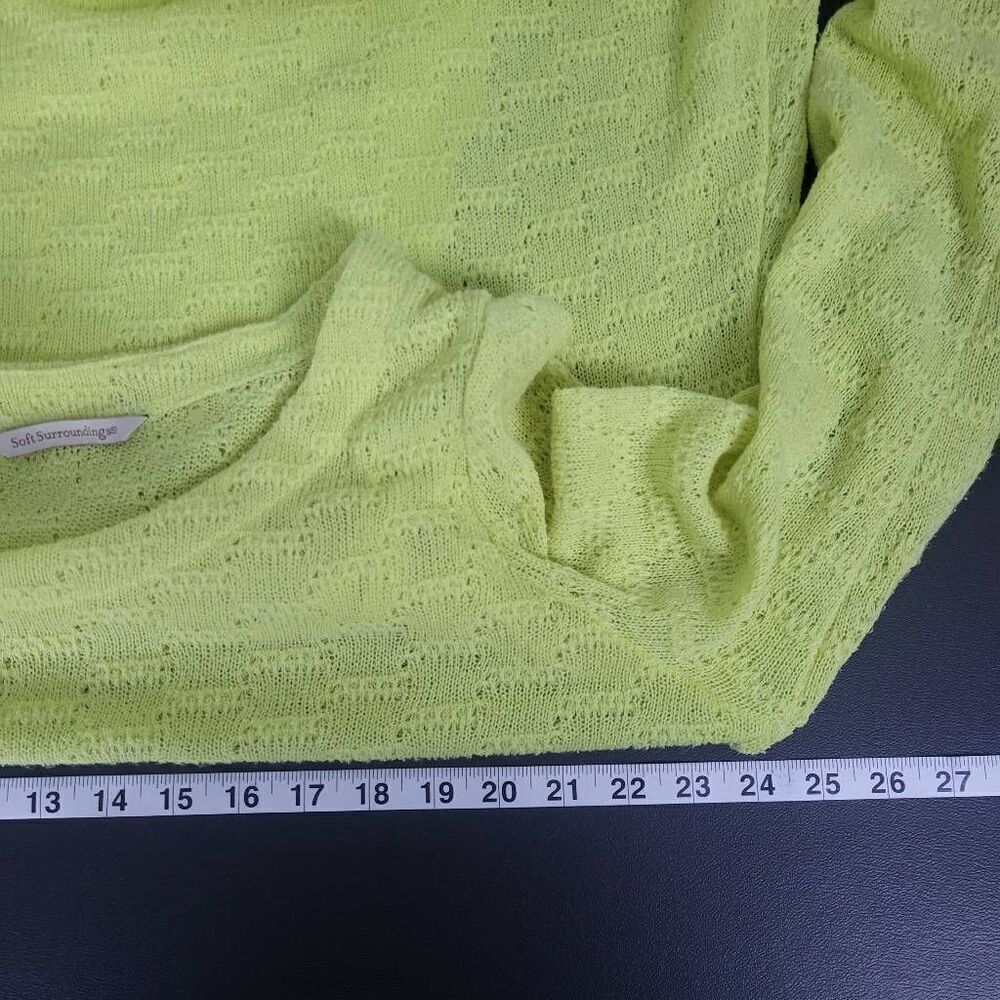 Soft Surroundings Womens Asymmetrical Sweater Cami Set Lime Green Size XL Brat - Picture 7 of 8
